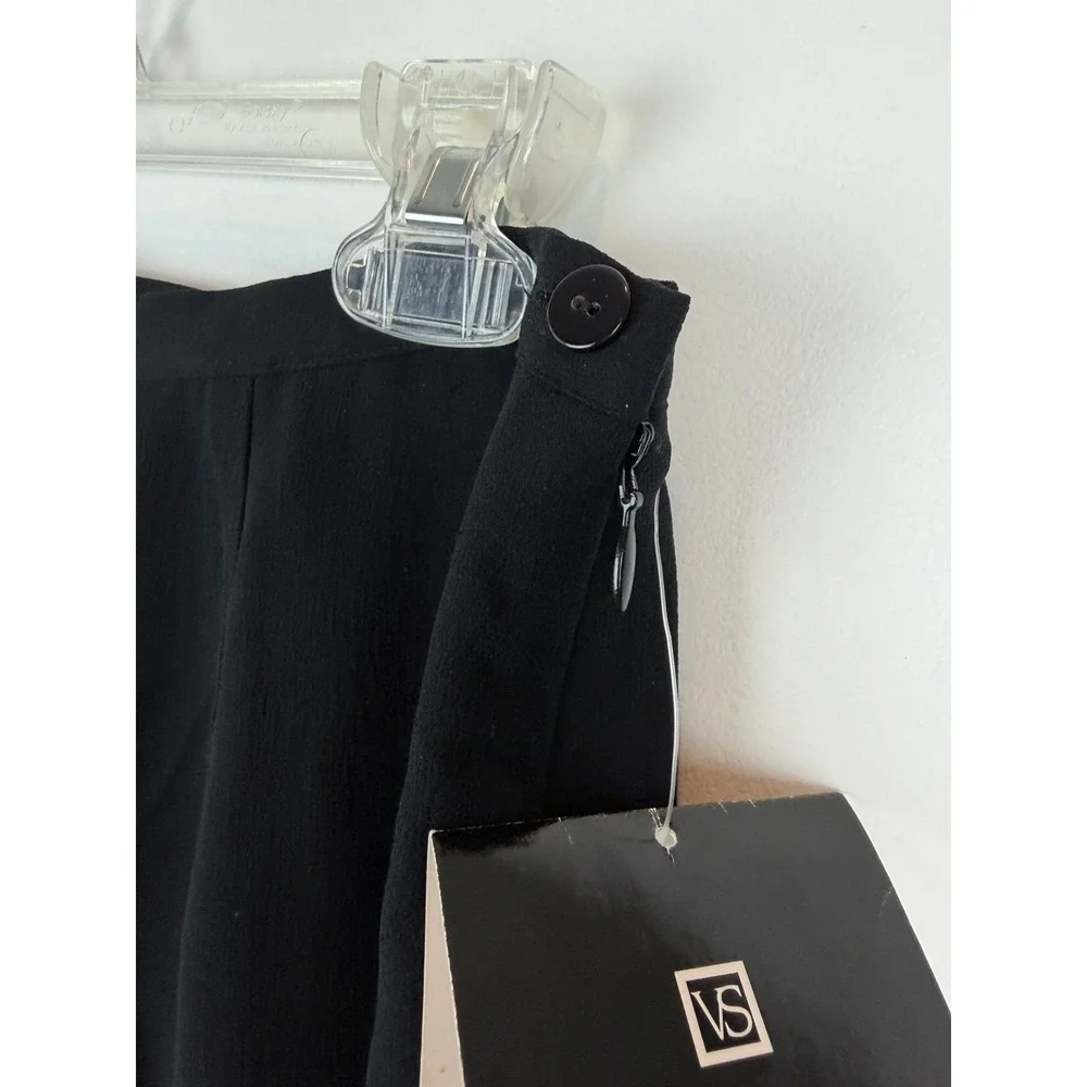 Valerie Stevens Silk Pants Women 6P Black Classic Office Mature Old Money Classy